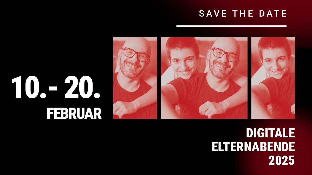 🗓️ #SaveTheDate für die digitalen Elternabende 2025!
Vom 10.-20. Februar stellen branchenübergreifende Unternehmen ihre Ausbildungsmöglichkeiten und dualen Studienangebote vor.
🤫 Auch wir stellen unsere Karrieremöglichkeiten vor!

💻 arbeitsagentur.de/k/digitale-elt…
#AusbildungKlarmachen