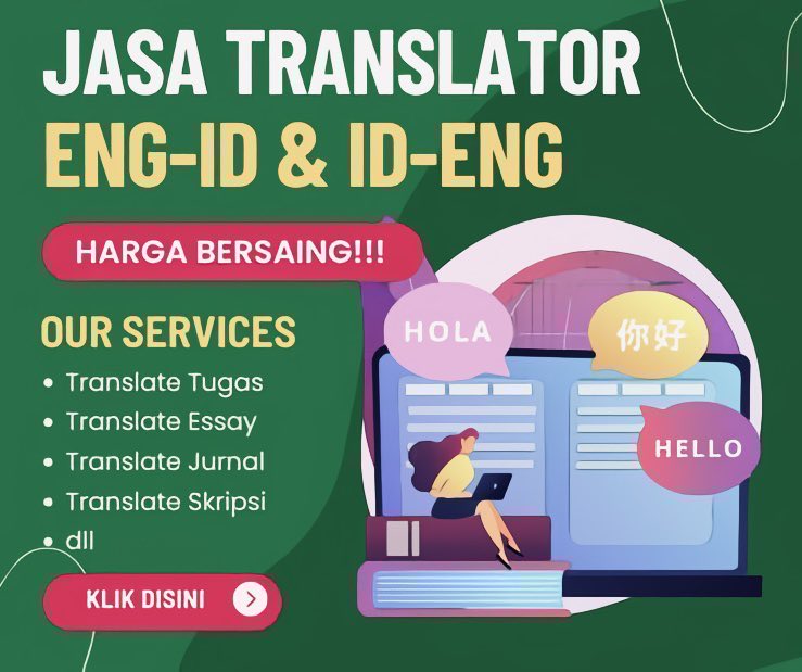 Open Jasa Translate Berbagai dokumen 
Penerjemah dengan hasil akurat &amp; bergaransi✅

-Jurnal, Artikel, Skripsi, Thesis
- Makalah, Paper, Analisis, Review, Essay, PPT
-cek &amp; koreksi grammar/proofread
-Tugas Bahasa Inggris

Hub ke ☎️ wa.me/6283186026021
#zonauang #jasatranslate