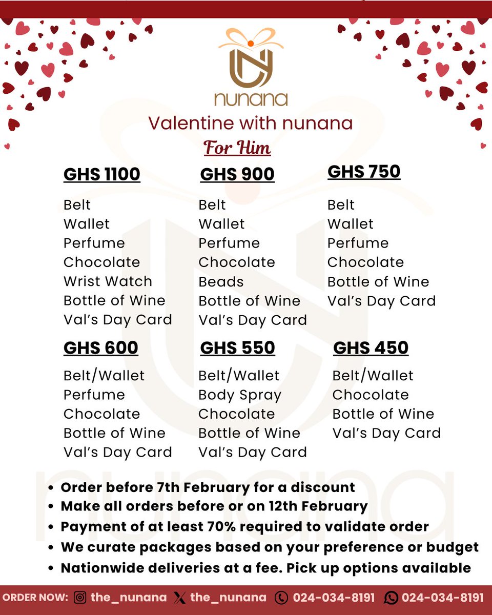 mawufemor__xx's tweet photo. 16 Days until Valentine's Day and we're here to give you the best packages for your loved ones β€οΈ
Introducing #makeabox where you select your very own items to make a gift box for your loved one π
We have a variety of items to choose from. Send a DM or WhatsApp 0240348191 β€οΈ https://t.co/KApmSansi9