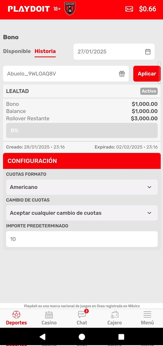 Apuesta en <a href="/playdoitmexico/">Playdoit México</a>  y sigue a nuestro <a href="/ConsejoAbuelo/">El Abuelo.</a>  para buenos pick deportivos
