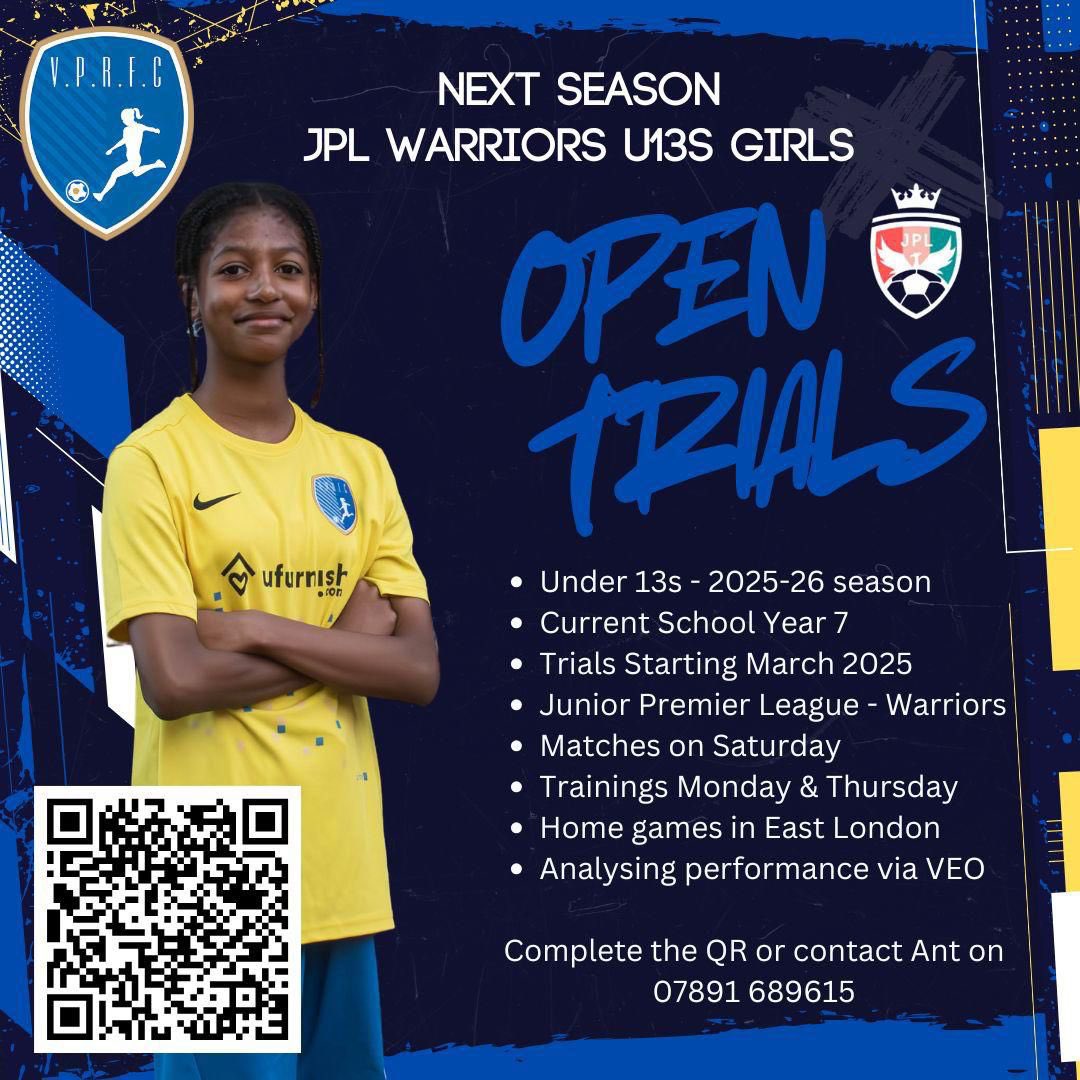 Trials starting soon. Get in touch to not miss out! <a href="/vickyparkrfc/">Vicky Park Rangers FC</a>