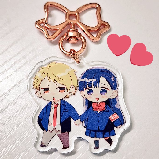 大春アクキー作ってみました…ナスカンにリボン型あって絶対可愛いじゃんと思ってつけたら絶対可愛かった…😂 