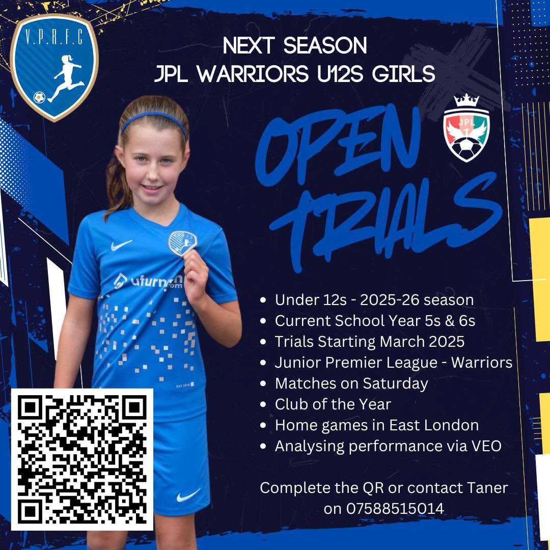 Trials starting soon. Get in touch to not miss out! <a href="/vickyparkrfc/">Vicky Park Rangers FC</a>