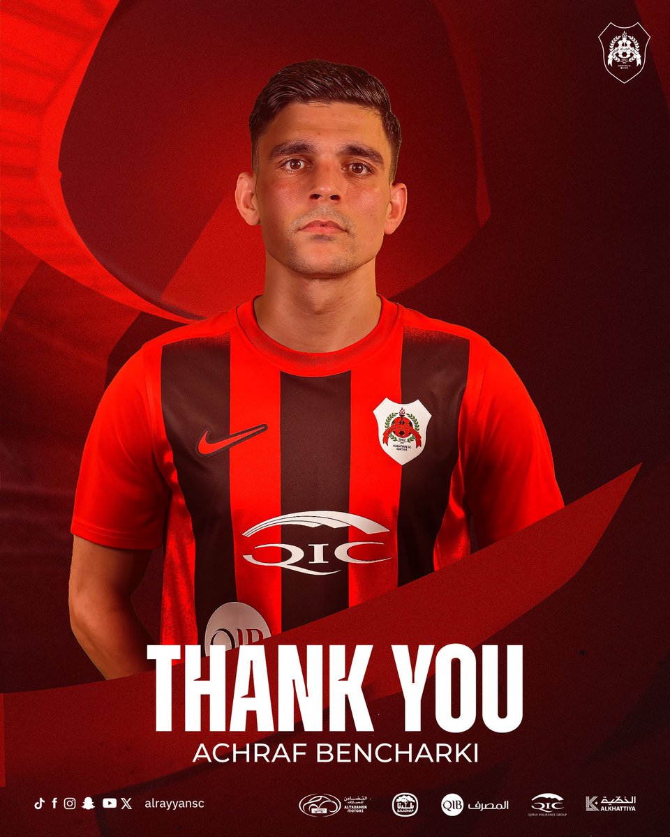 AlRayyanSC | نادي الريان (@alrayyansc) on Twitter photo توصل نادي #الريان الرياضي واللاعب أشرف بن شرقي إلى اتفاق يقضي بفسخ العقد المبرم بين الطرفين وذلك بناءً على رغبة اللاعب، ودفع الشرط الجزائي. 
كل التوفيق للاعب في مسيرته المقبلة🙏. توصل نادي #الريان الرياضي واللاعب أشرف بن شرقي إلى اتفاق يقضي بفسخ العقد المبرم بين الطرفين وذلك بناءً على رغبة اللاعب، ودفع الشرط الجزائي. 
كل التوفيق للاعب في مسيرته المقبلة🙏.