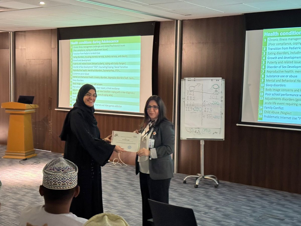 Nahed Jaber,MD🇱🇧🇨🇦🇴🇲 (@nahedjh) on Twitter photo Honored in advancing&shaping adolescent health in Oman <a href="/royalhospital_/">المستشفى السلطاني</a> equipping the next generation of healthcare professionals with skills&knowledge to provide care to adolescents
Great pleasure today to contribute to the Residents Academic Day for Emergency program <a href="/OMSB_OM/">المجلس العُماني للاختصاصات الطبية</a> Honored in advancing&shaping adolescent health in Oman <a href="/royalhospital_/">المستشفى السلطاني</a> equipping the next generation of healthcare professionals with skills&knowledge to provide care to adolescents
Great pleasure today to contribute to the Residents Academic Day for Emergency program <a href="/OMSB_OM/">المجلس العُماني للاختصاصات الطبية</a>