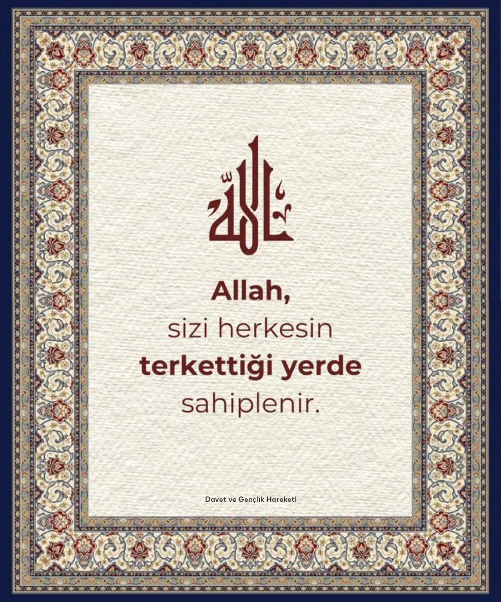"O hâlde Allah'a tevekkül et! 
Çünkü vekîl olarak Allah yeter!"

[Ahzâb 3]