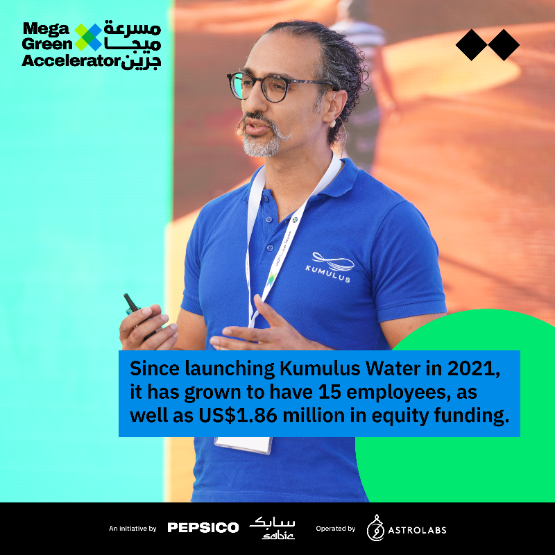 MGA_MENA's tweet photo. Looking back at @EntMagazineME’s feature on our #MegaGreen Accelerator Cohort 1 startup, @KumulusWater, who is addressing water scarcity with groundbreaking atmospheric water generators.

🔗 Read The Article: https://t.co/02VIiYU5fT
