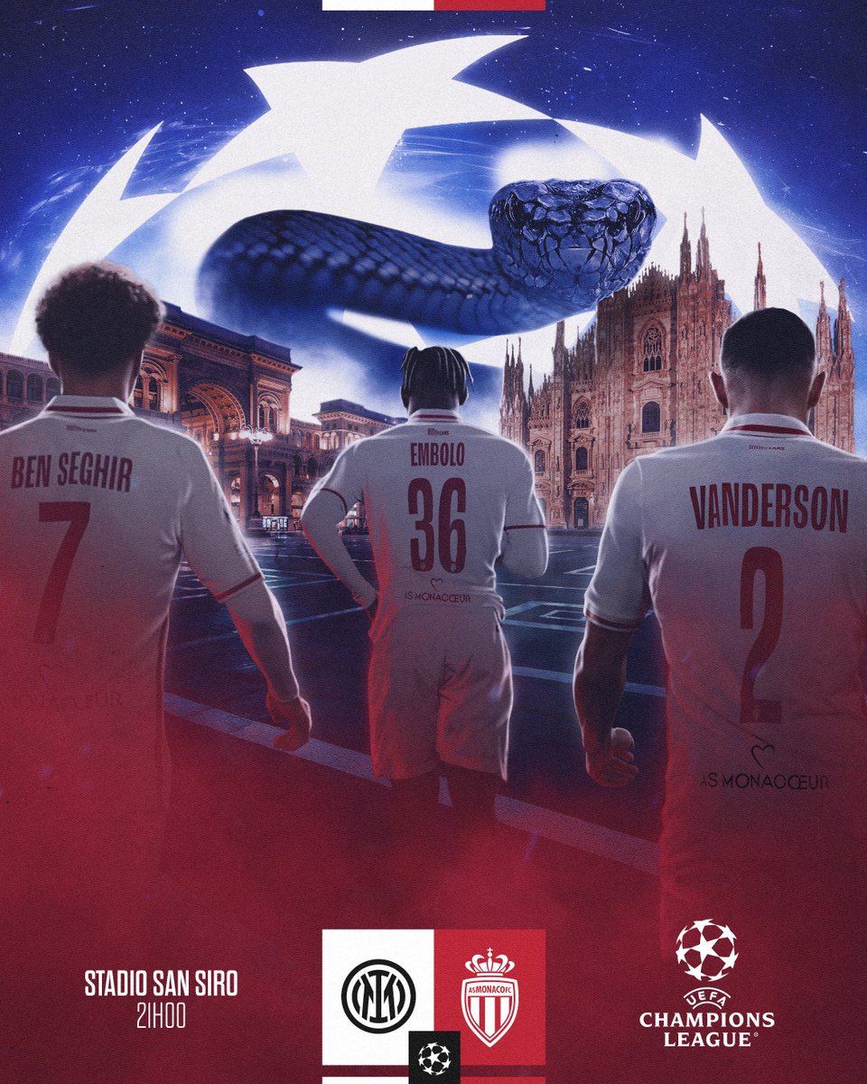 🐍 Next stop : Milan

🎨 Made for <a href="/AS_Monaco/">AS Monaco 🇲🇨</a>