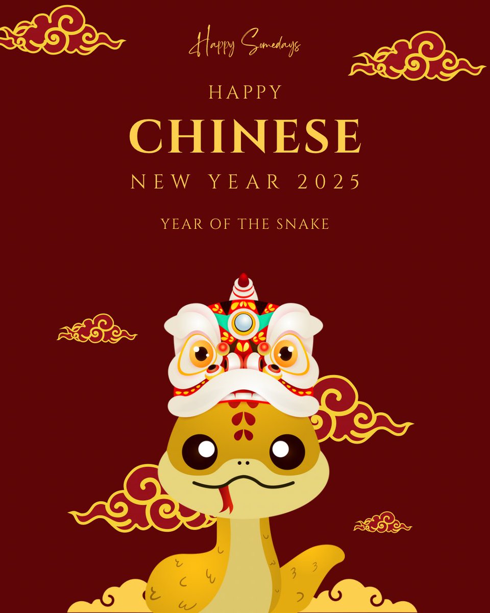 Happy Chinese New Year to all celebrating 💛🖤🐍