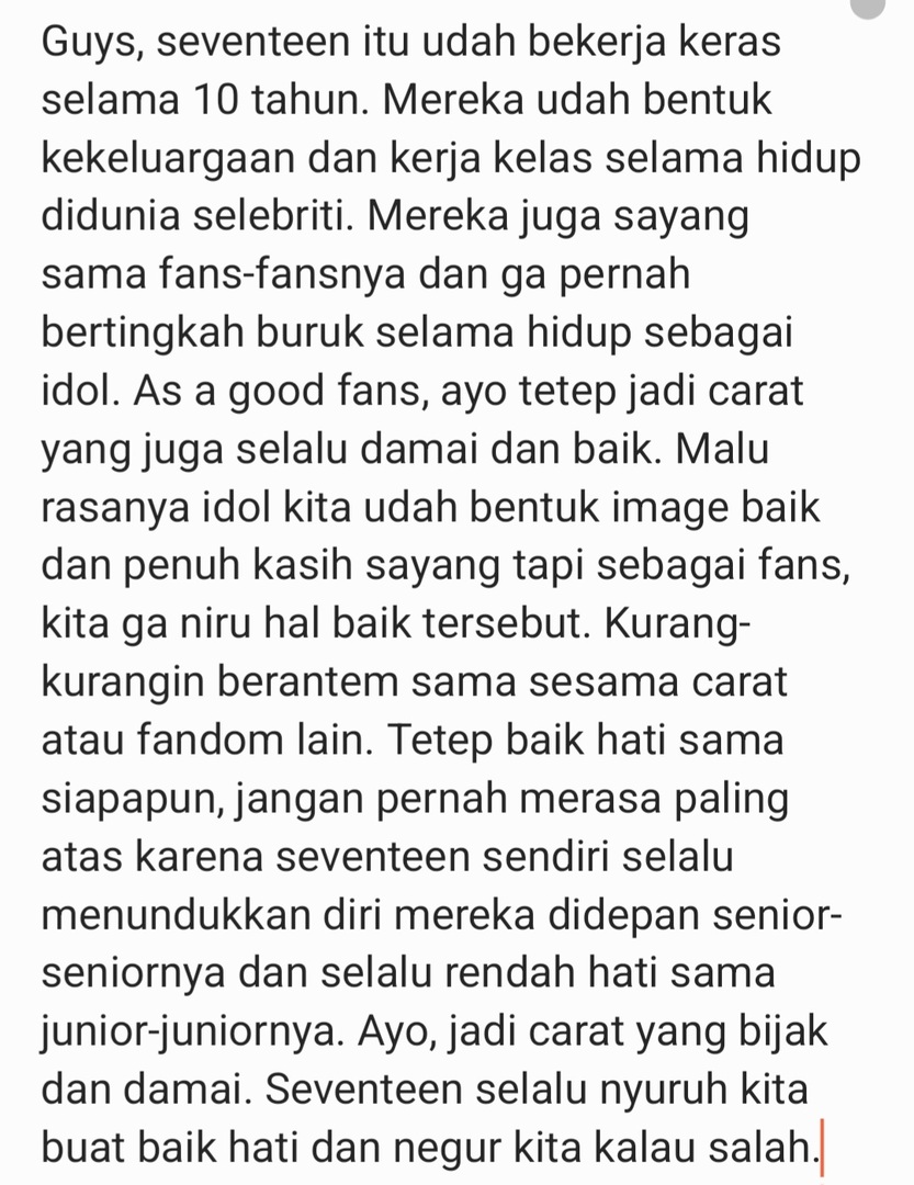caratstalk's tweet photo. [17s] reminder hari ini caratdeul~ yuk jangan bikin image seventeen buruk karena ulah kita sendiri, mereka udah berusaha bentuk tim dengan jejak bagus. jangan dirusak ya💞 https://t.co/8fafWBANKC