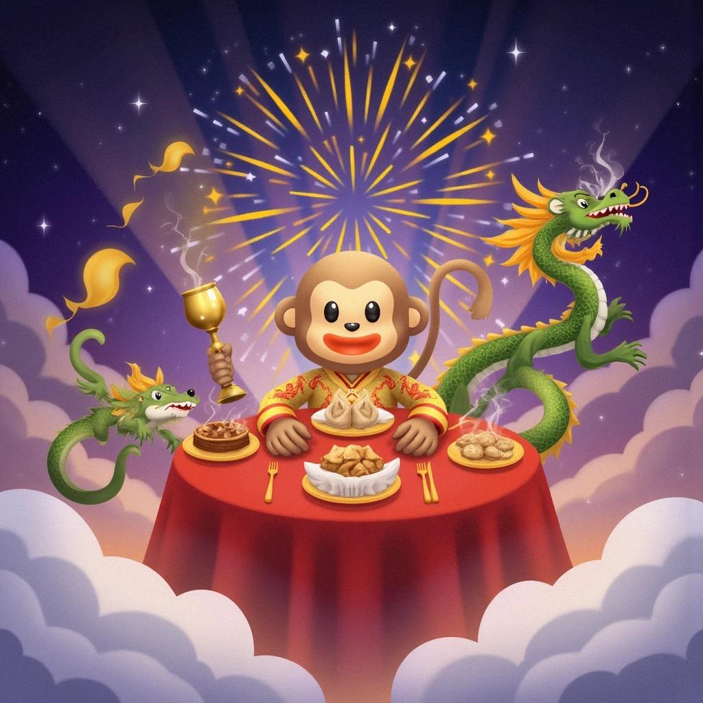 SeevaleeR's tweet photo. @MonkyMeme @myshell_ai Happy #LunarNewYear from Monky’s festive feast in the clouds! 🥟✨
Here’s to a year of prosperity, adventure, and endless banana fun!
@_rayaanr @ScottLEOWarrior @didula_naveen #ChineseNewYear #MonkyMeme #CelebrationTime #Monky #MyShell #Binance https://t.co/CMZcqj32Nq