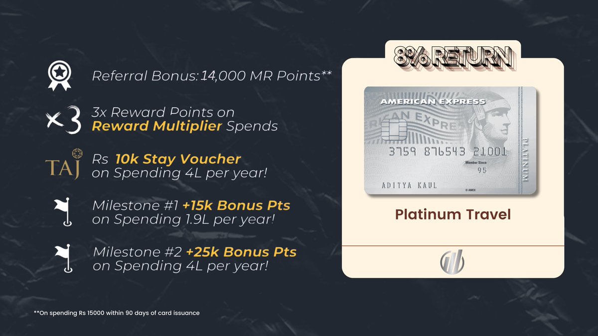 thisismrids's tweet photo. Looking for an Amex card? Now’s the best time! 🚀💳

Amex has doubled the referral bonus to 4,000 RPs 🎉, plus you get the welcome bonus! 🎁

Bonus surprise: Apply using my link below (thread) &amp; get a ₹1,000 Amazon Gift Card! 🛍️🔥

Check out the top 3 cards’ returns here https://t.co/uvpG2fR8qg