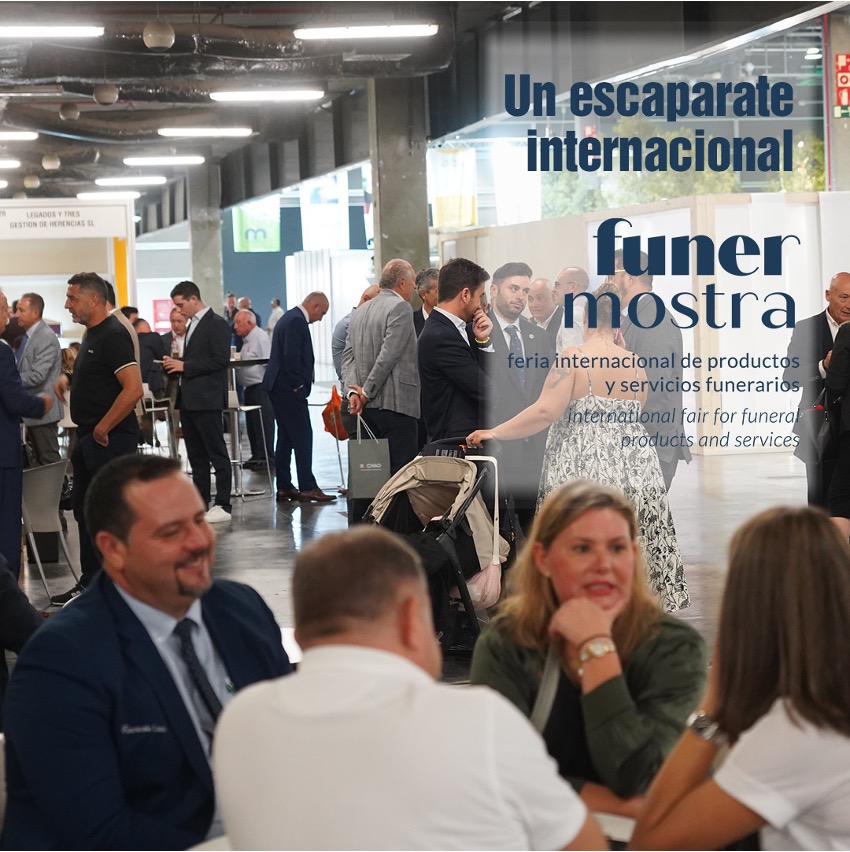 📣 Sumérgete en el mundo funerario con #Funermostra25

Con más de 10.000 m² dedicados a la exposición de productos y servicios, esta feria te brinda la oportunidad de conocer las últimas novedades del sector, establecer contactos con profesionales de todo el mundo.