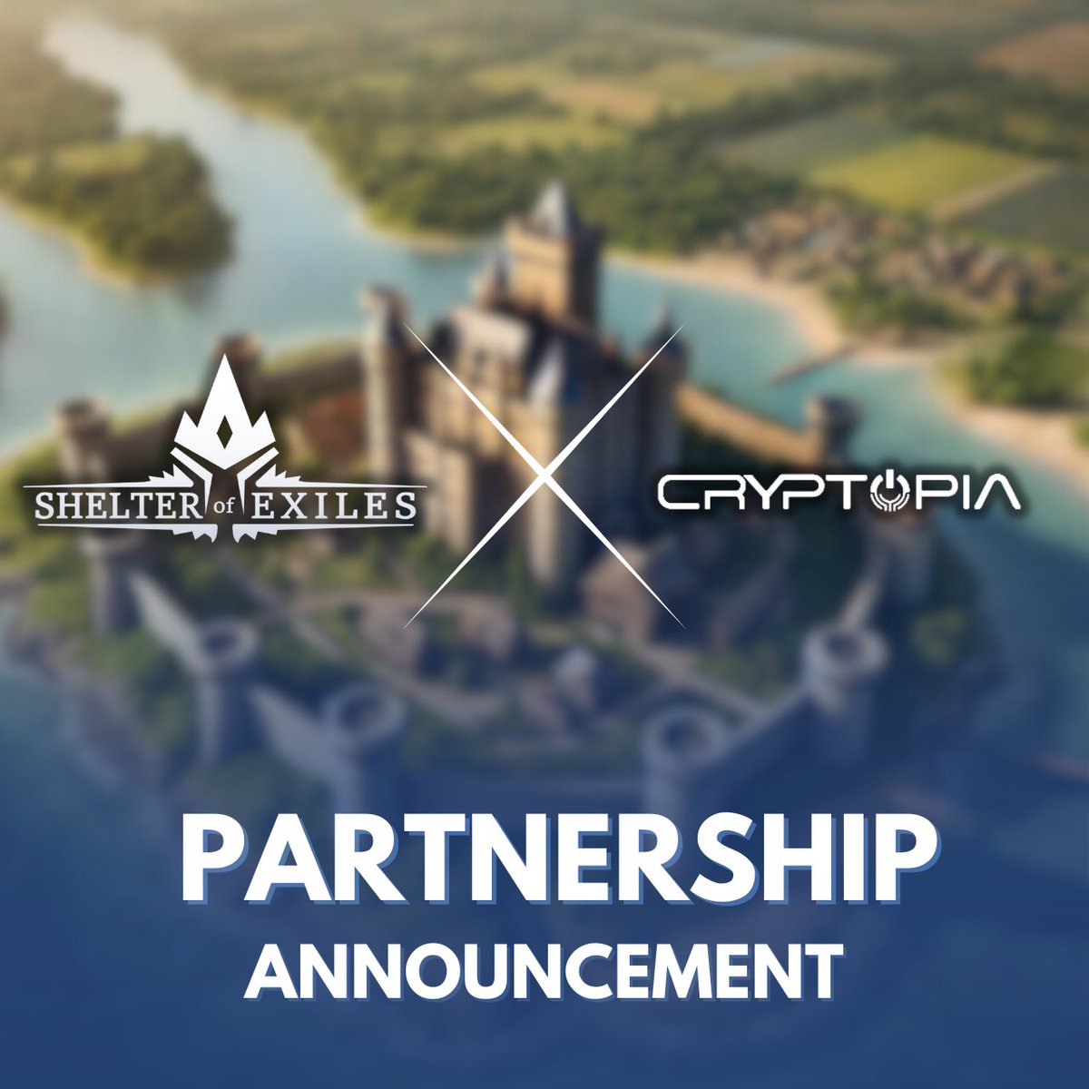 ✨ PARTNERSHIP ANNOUNCEMENT ✨
Shelter of Exiles x Cryptopia

📢 <a href="/CryptopiaOFCL/">Cryptopia</a> - a fully on-chain decentralized game blending 4X strategy, tycoon simulation, and RPG elements, gearing up for its Open Beta launch soon.

🚀 By joining forces, Shelter of Exiles and Cryptopia are