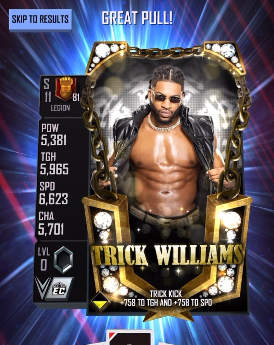 thelegendjm2003's tweet photo. Used 25 stubs from #RewardMania for the Locked In pack and got lucky and got my first @_trickwilliams Legion card! Lets go! #WWE #WWESuperCard #WWERaw #WWEonNetflix #smackdownonnetflix #smackdown #WWENXT #WWE2K25 https://t.co/lBD35lpnqi