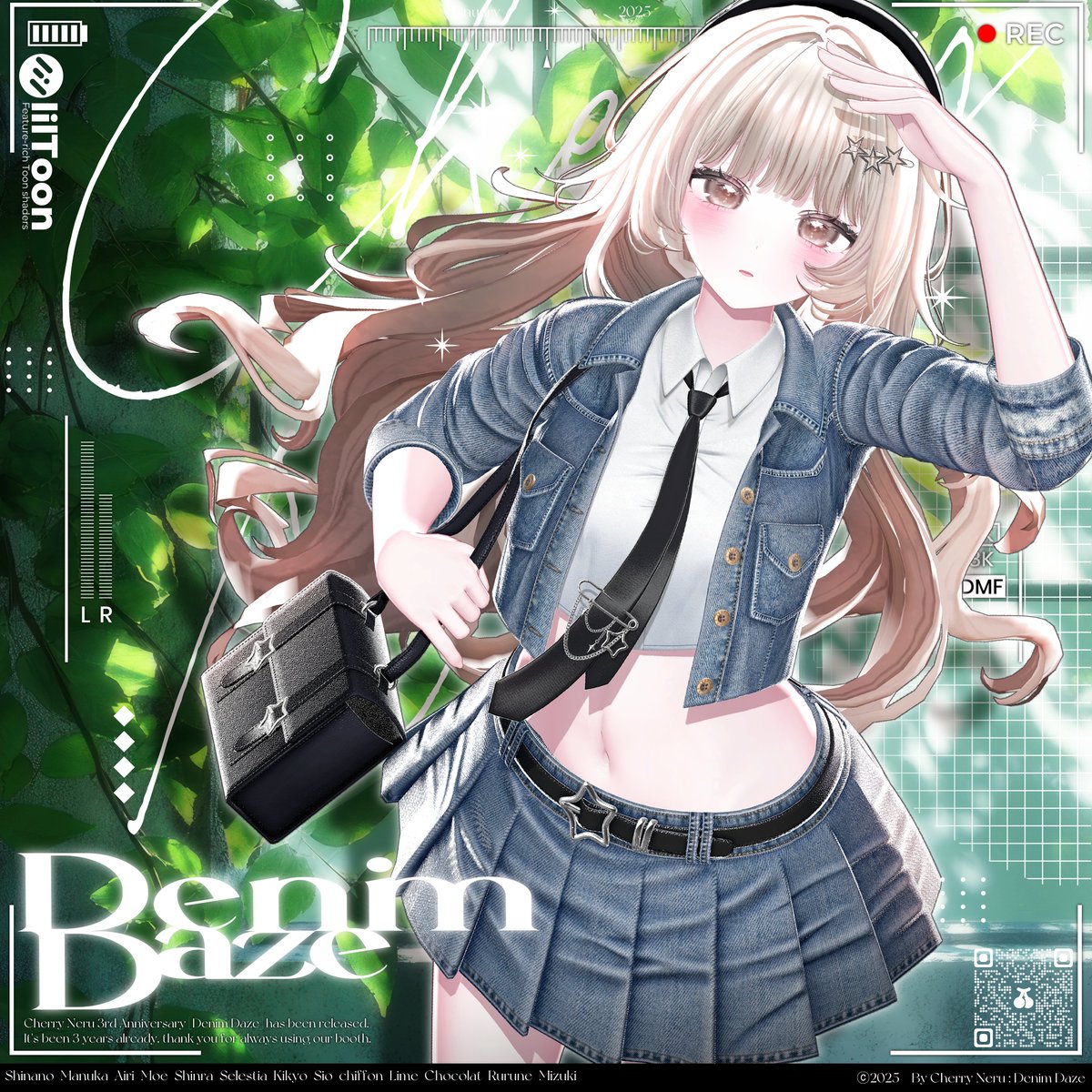 🎁Cherryneru 『Denim_Daze』 RTイベント🎁

2025年1月30日 17:00販売開始✨
🔗booth.pm/ko/items/65399…

3周年を記念して31日まで50%割引中ですので、お見逃しなく！⭐

この投稿をRTしてくださった方の中から抽選で5名様に衣装をプレゼントします。🎁