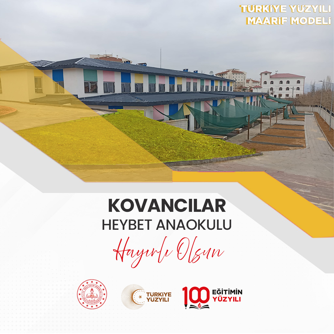 📍Elazığ / Kovancılar / Heybet Anaokulu 🏫         
       Şehrimize Hayırlı Olsun....
<a href="/tcmeb/">Millî Eğitim Bakanlığı</a> <a href="/Yusuf__Tekin/">Yusuf Tekin</a> <a href="/numanhatipoglu/">Numan Hatipoğlu</a>  <a href="/mehmetyigitmem/">Mehmet YİĞİT</a>