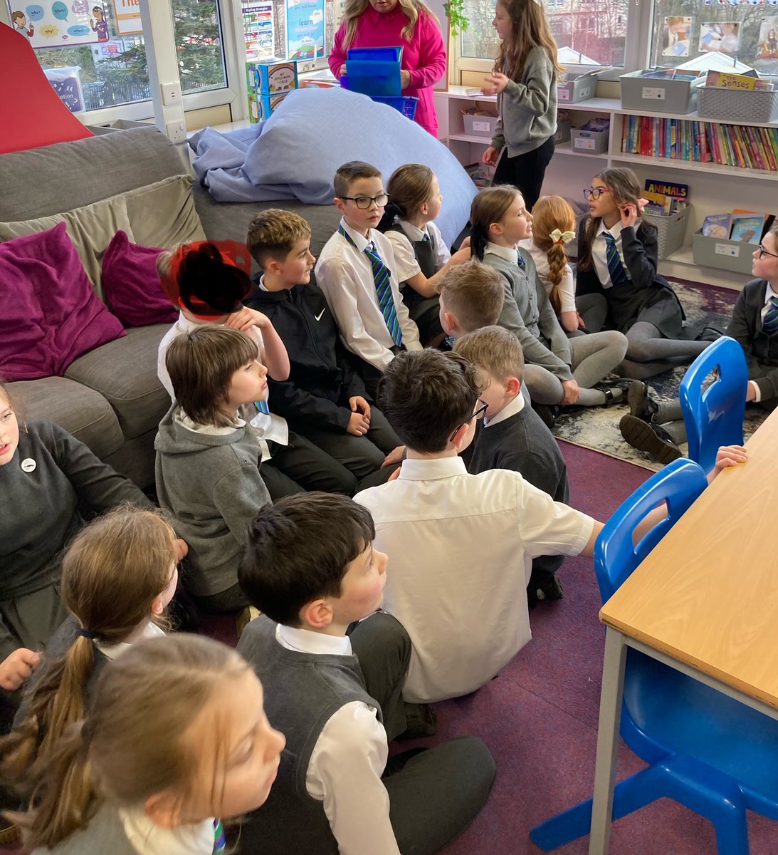 StAugustine_PS's tweet photo. P5 are all set to choose a book to enjoy from our new school AR library. Just like our St Augustine badge Motto - Tolle Lege! #staugread #staugstewards https://t.co/IUDd3SxpNc
