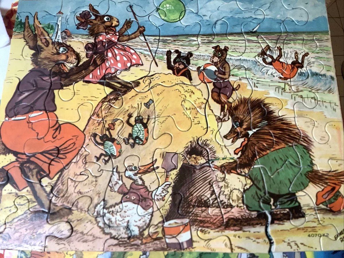 1940s Uncle Wiggily Picture Puzzles. Howard R. Garis. Drawings by Elmer Rache. Milton Bradley