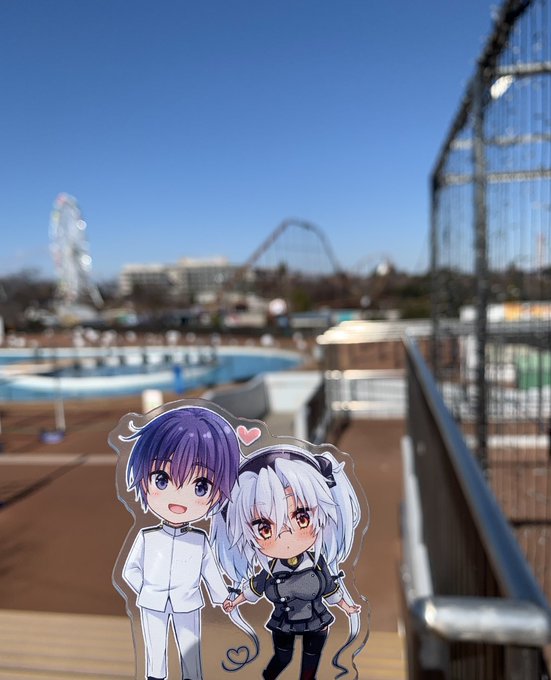 こちらがコラボ楽しんでる間に提督と武蔵しゃんもよみうりランドデートしてたみたい🥰 