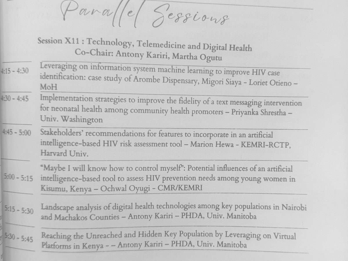 Martha (@madogutu) on Twitter photo It’s day 3 of the Annual Review Meeting of the STD/HIV/SRH Collaborative Research Group <a href="/uonbi/">University of Nairobi</a> <a href="/phda/">Phalashuddhananda</a> <a href="/umanitoba/">University of Manitoba</a> <a href="/KELINKenya/">KELIN</a>. I will be moderating a session on Technology, Telemedicine and Digital Health <a href="/Trans4mHealthKe/">Transform Health Kenya</a> <a href="/Trans4m_Health/">Transform Health</a> <a href="/wanameme/">Timothy Wafula</a> <a href="/OmotoPauline/">Pauline Omoto</a> It’s day 3 of the Annual Review Meeting of the STD/HIV/SRH Collaborative Research Group <a href="/uonbi/">University of Nairobi</a> <a href="/phda/">Phalashuddhananda</a> <a href="/umanitoba/">University of Manitoba</a> <a href="/KELINKenya/">KELIN</a>. I will be moderating a session on Technology, Telemedicine and Digital Health <a href="/Trans4mHealthKe/">Transform Health Kenya</a> <a href="/Trans4m_Health/">Transform Health</a> <a href="/wanameme/">Timothy Wafula</a> <a href="/OmotoPauline/">Pauline Omoto</a>