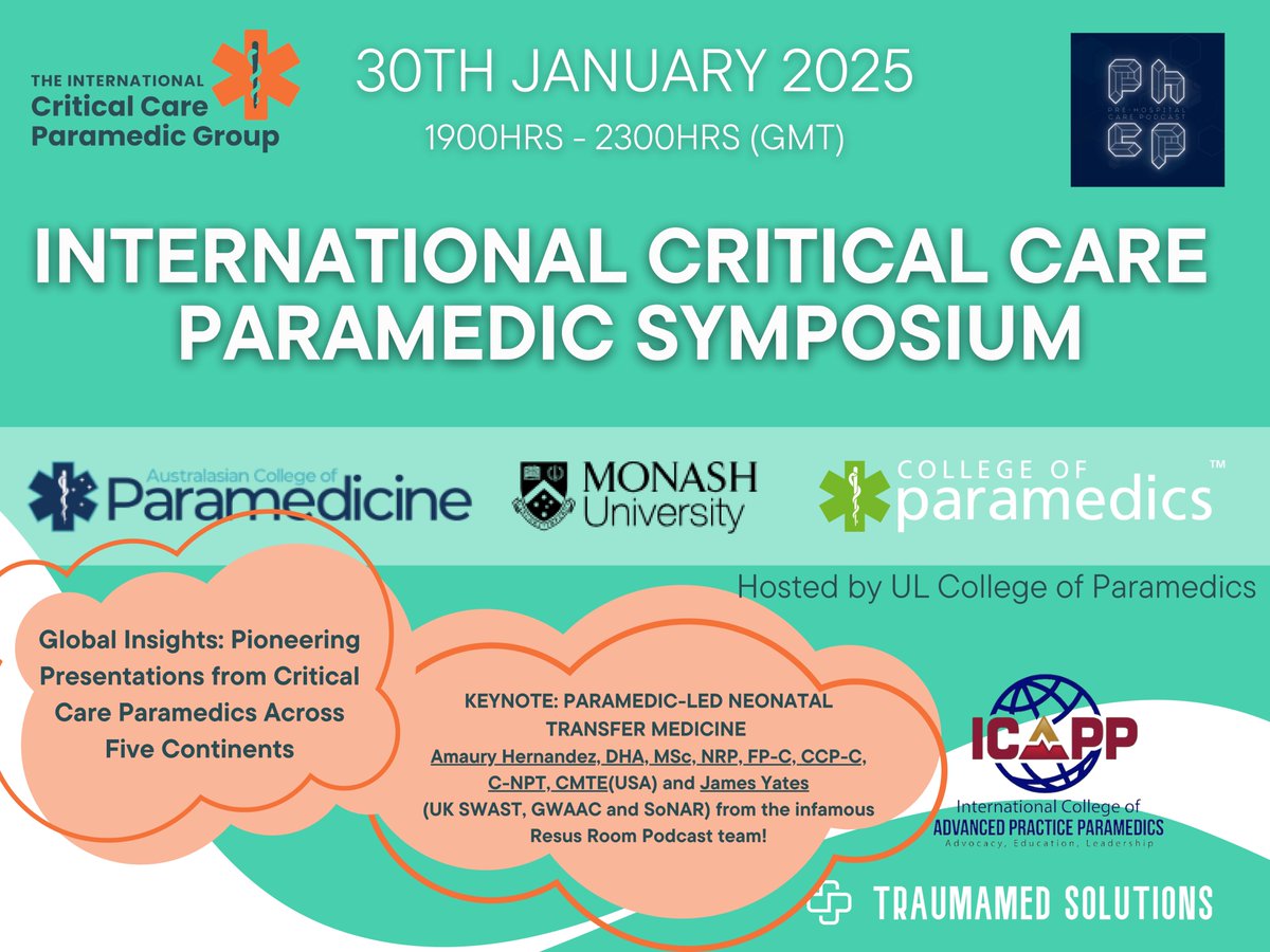 christian wiggin (@wiggs1234) on Twitter photo For all Paramedics and clinicians interested in pre hospital critical care dial in! The international critical care paramedic symposium: 1900 30th Jan (UK). 4 hours of incredible talks from around the globe!! Only £5!! collegeofparamedics.co.uk/COP/Events/Eve… <a href="/ParamedicsUK/">College of Paramedics</a> <a href="/PlymParaSoc/">Plymouth Para:Soc</a> For all Paramedics and clinicians interested in pre hospital critical care dial in! The international critical care paramedic symposium: 1900 30th Jan (UK). 4 hours of incredible talks from around the globe!! Only £5!! collegeofparamedics.co.uk/COP/Events/Eve… <a href="/ParamedicsUK/">College of Paramedics</a> <a href="/PlymParaSoc/">Plymouth Para:Soc</a>