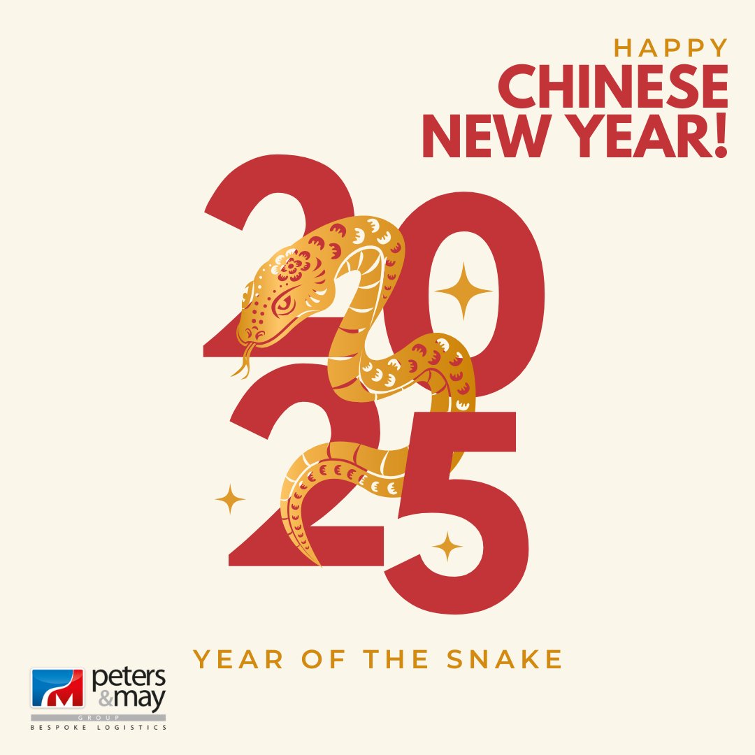 Happy Chinese New Year from all of us at Peters &amp; May! 🐍

恭喜發財 – Wishing you wealth and happiness in the year ahead! 🧧

#ChineseNewYear #YearOfTheSnake #BespokeLogistics #PetersAndMay #NewYear #Prosperity