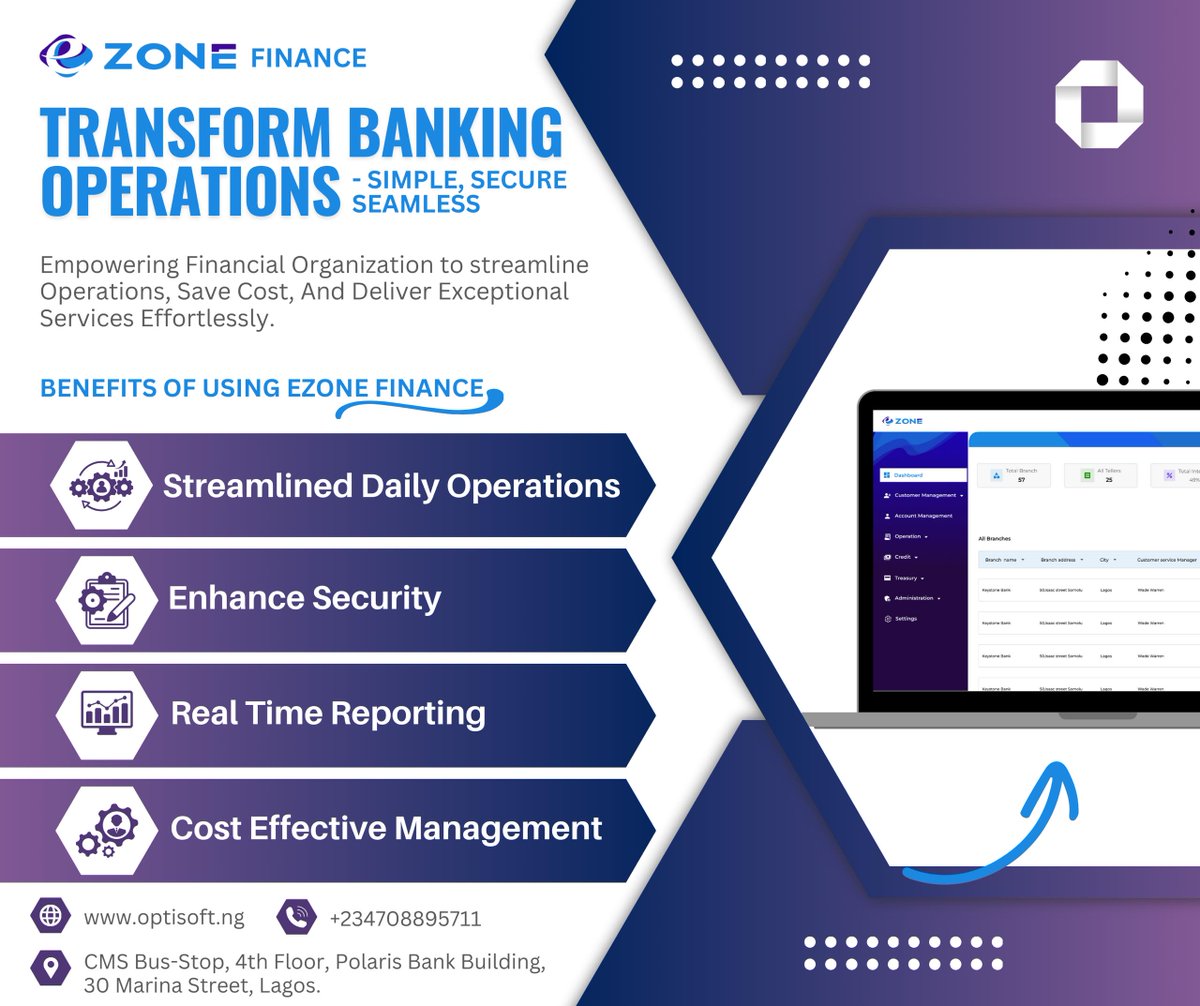 optisoftng's tweet photo. "Struggling with Financial Management? Ezone Finance simplifies budgeting, investment tracking, and financial reporting so you can focus on growing your business!"

#FinanceNews 
#FinanceTips 
#ezonefinance https://t.co/H6Lx2KJsrF