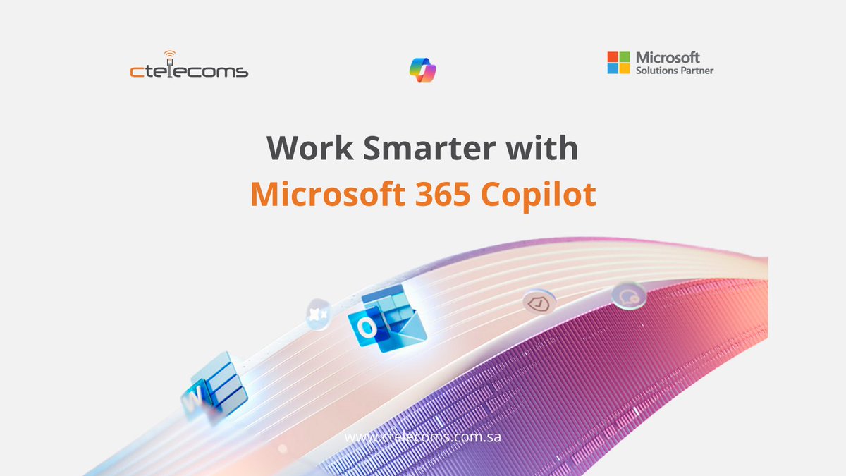 ctelecoms_ksa's tweet photo. Stop working harder, start working smarter! #Microsoft365 Copilot is your AI work assistant, built right into the apps you use every day. Learn how #Copilot can transform your business:
https://t.co/JzqXfW1Iq5
#IT_solution #IT_cloud #cloud_solutions #Ctelecoms https://t.co/HGcdcguPSX