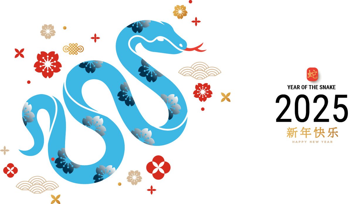 🐍✨ We're celebrating the Year of the Snake! The snake is a symbol of wisdom, transformation and renewal. Here's to embracing growth, adapting to change, and finding balance in the year ahead. 🌿🌟

Wishing you success, prosperity, and joy! 
#YearOfTheSnake #FreshBeginnings