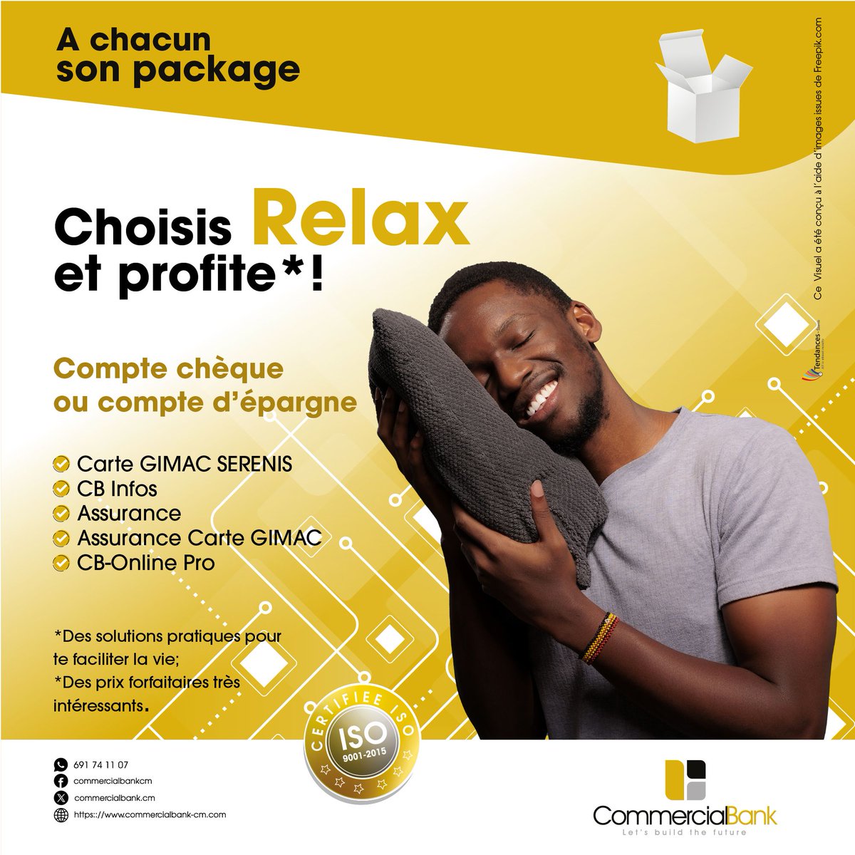 commercialbankc's tweet photo. Que nous soyons en mode Relax ou Magic, l’essentiel c’est de vous faciliter la vie avec des solutions simples et accessibles à tous.
Rdv en agence pour souscrire à l’une de nos offres.
#Commercialbank
#PackMagic #PackRelax https://t.co/XODdRNV0Bb