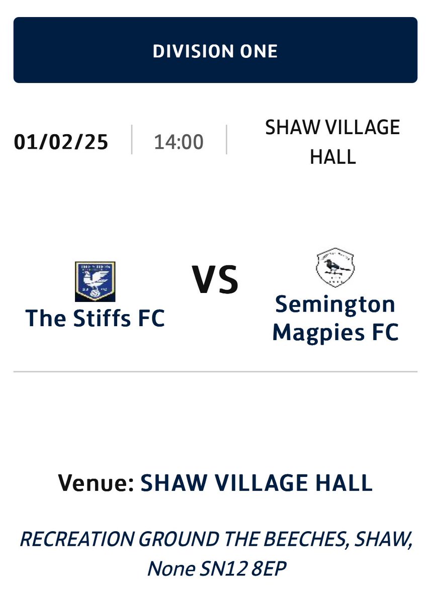 We travel to Shaw on Saturday. Hopefully the weather improves so we can get a game on. 
Rob Mead , Ryan Dawes and Ashley Ellis return to the squad. Harvey Frisby &amp; Devon Newbury Hinds both suspended drop out. Spencer Frisby unavailable 
UTM