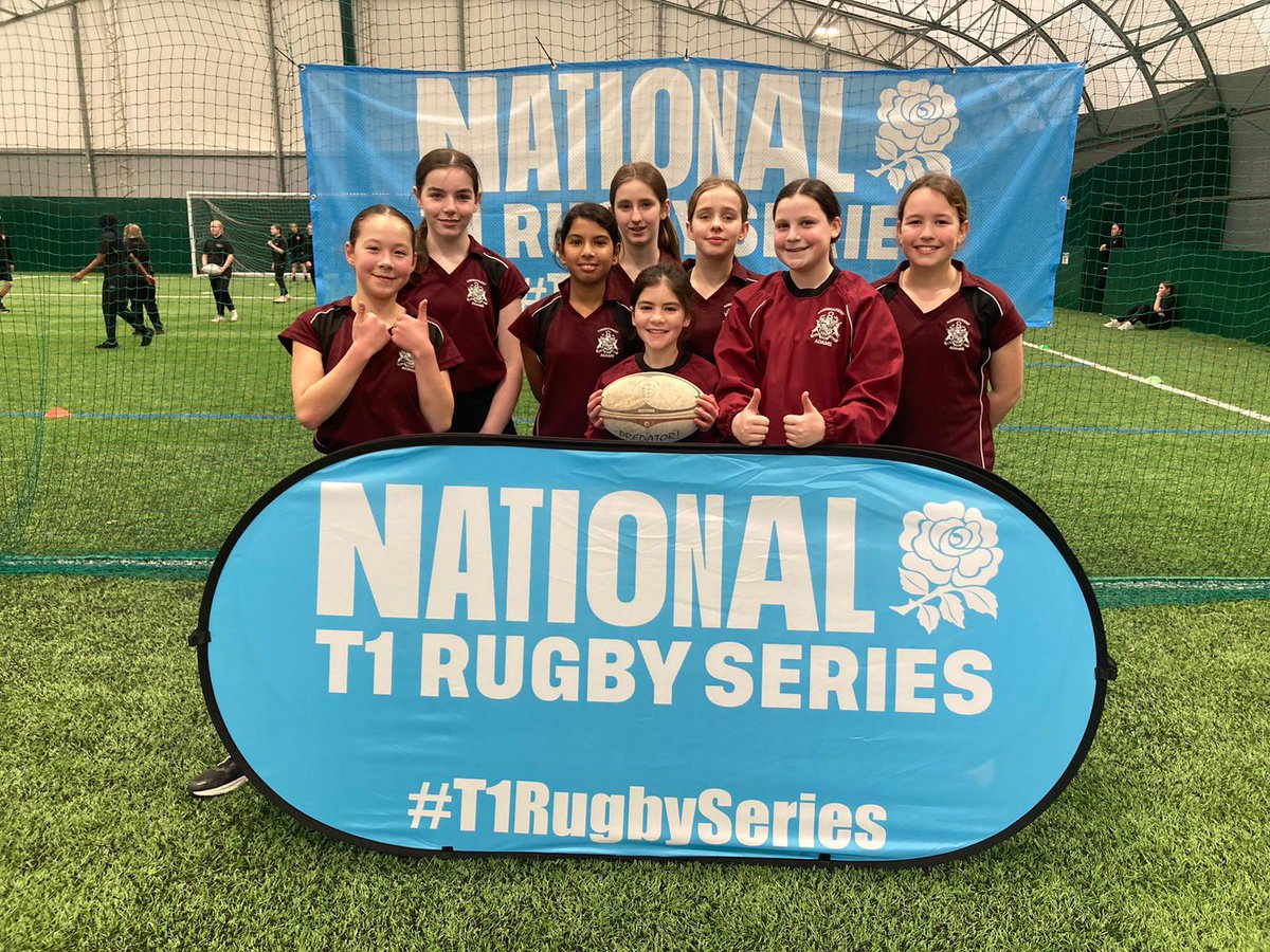 Well done to our year 7 girls who came 3rd in the #T1RugbySeries at <a href="/telfordcollege/">Telford College</a> A great effort in their first rugby tournament. #HabsAdamsRugby