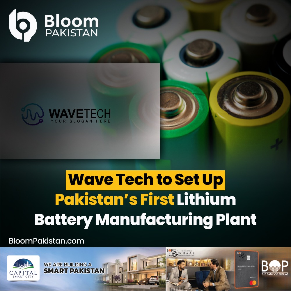 bloom_pakistan's tweet image. Wave Tech has revealed plans to establish Pakistan’s first-ever lithium battery manufacturing plant at the MIP in Karachi, with a significant Foreign Direct Investment (FDI) of $200 million. 
#WaveTech #PakFirst #LithiumBattery 
bloompakistan.com/wave-tech-to-s…
