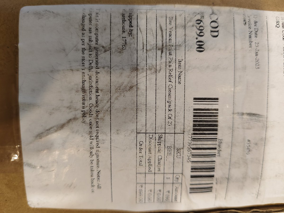 Fake items easily delivered through <a href="/BlueDart_/">Blue Dart Official</a> by scammers they even don't bother about the source of sender the easily helping scammers to fool people
