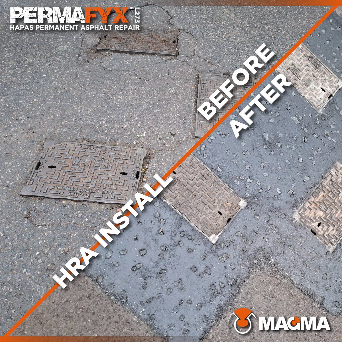 MeonUK's tweet image. Ditch the delays. Ditch the wasted materials. Ditch the hassle. 

#PERMAFYX L273, an innovative permanent cold-applied asphalt repair solution is changing the game.

📞 +44 23 9220 0606
📥 mail@meonuk.com 

#RoadReinstatement #UtilityEngineer #UtilityRepair #Ironworks