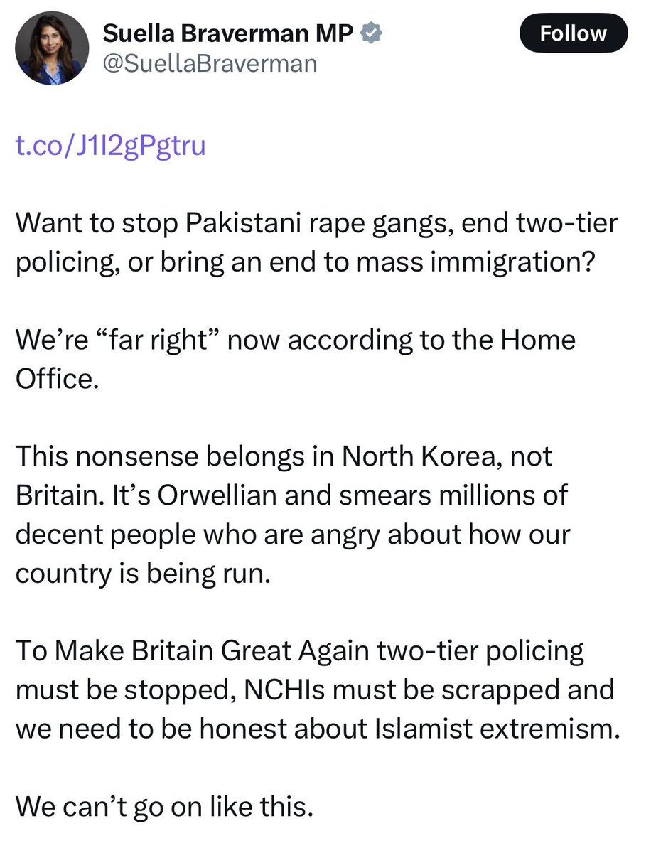 If only she could find out who was Home Secretary in the previous government… she’d be furious at the fact they did nothing on this