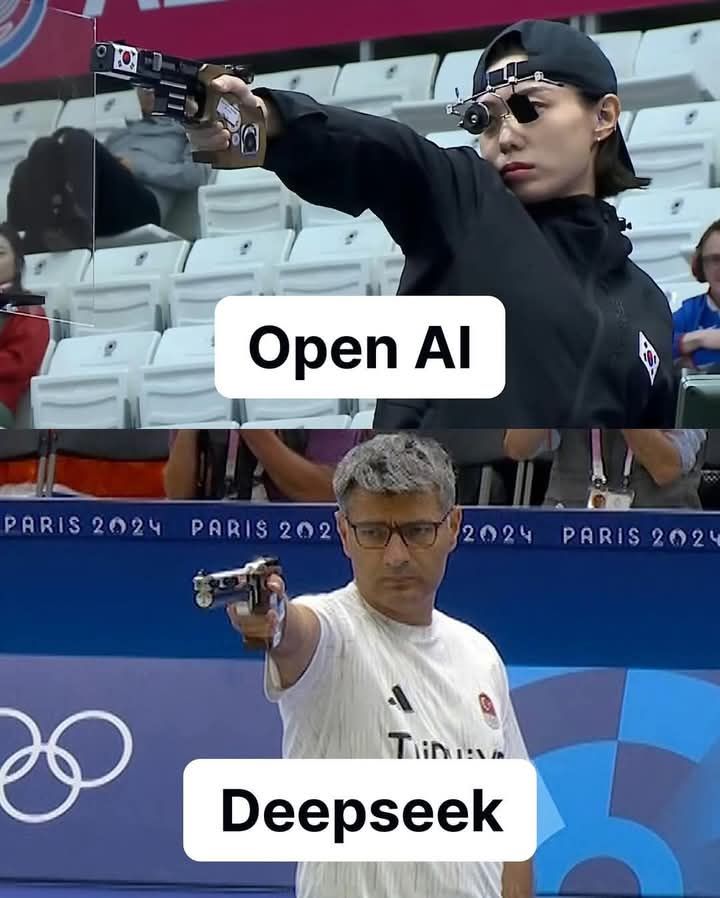 twitermohamed's tweet photo. Open AI vs Deepseek 😄😄😄 
#openai #DeepSeek https://t.co/2RNeqW5LDF