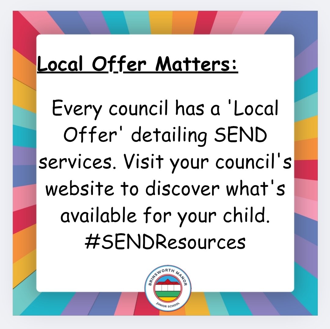 BMJSEND's tweet photo. Rotherham SEND Local Offer can be found here:
https://t.co/jp2cvvTS0n
Here, you will find help, advice, and information about the services available for your child or young person from birth with SEND.
It is part of Rotherham’s graduated response to SEND. @BrinsworthManor https://t.co/73qa39ke5S