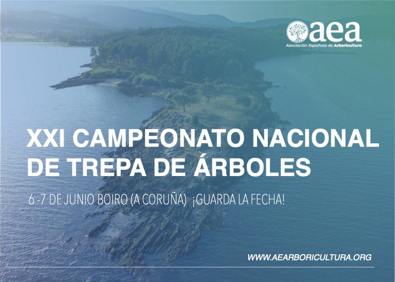 ¡Se acerca la XXI edición del Campeonato Nacional de Trepa de Árboles! En esta ocasión nos veremos en Boiro, A Coruña el 6 y 7 de junio de 2025.
Pronto tendrás toda la información, detalles de inscripción de participantes y voluntari@s. ¡Reserva las fechas!