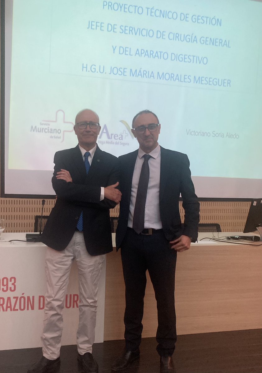 JoseLuisAA 🇪🇺 (@aguayo_um) on Twitter photo El nuevo jefe servicio de cirugía general #HMoralesMeseguet <a href="/Area6VegaMedia/">Área 6 Vega Media</a> <a href="/Murciasalud/">Murciasalud</a> Dr. <a href="/victorsoria65/">Víctor Soria Aledo</a> defiende su PTG 28-1-25 en concurso público. La continuidad renovada. Enhorabuena‼️
<a href="/aecirujanos/">aecirujanos</a> <a href="/GarciaOlmoD/">Damian Garcia-Olmo, Professor of Surgery</a> <a href="/juliomayol/">Julio Mayol</a> <a href="/etargarona/">Eduardo Targarona</a> <a href="/ramirez_cirugia/">Pablo Ramírez Cirugía-Arrixaca</a> <a href="/UMU/">Universidad Murcia</a> <a href="/IMIB_RMurcia/">Instituto Murciano de Investigación Biosanitaria</a> El nuevo jefe servicio de cirugía general #HMoralesMeseguet <a href="/Area6VegaMedia/">Área 6 Vega Media</a> <a href="/Murciasalud/">Murciasalud</a> Dr. <a href="/victorsoria65/">Víctor Soria Aledo</a> defiende su PTG 28-1-25 en concurso público. La continuidad renovada. Enhorabuena‼️
<a href="/aecirujanos/">aecirujanos</a> <a href="/GarciaOlmoD/">Damian Garcia-Olmo, Professor of Surgery</a> <a href="/juliomayol/">Julio Mayol</a> <a href="/etargarona/">Eduardo Targarona</a> <a href="/ramirez_cirugia/">Pablo Ramírez Cirugía-Arrixaca</a> <a href="/UMU/">Universidad Murcia</a> <a href="/IMIB_RMurcia/">Instituto Murciano de Investigación Biosanitaria</a>