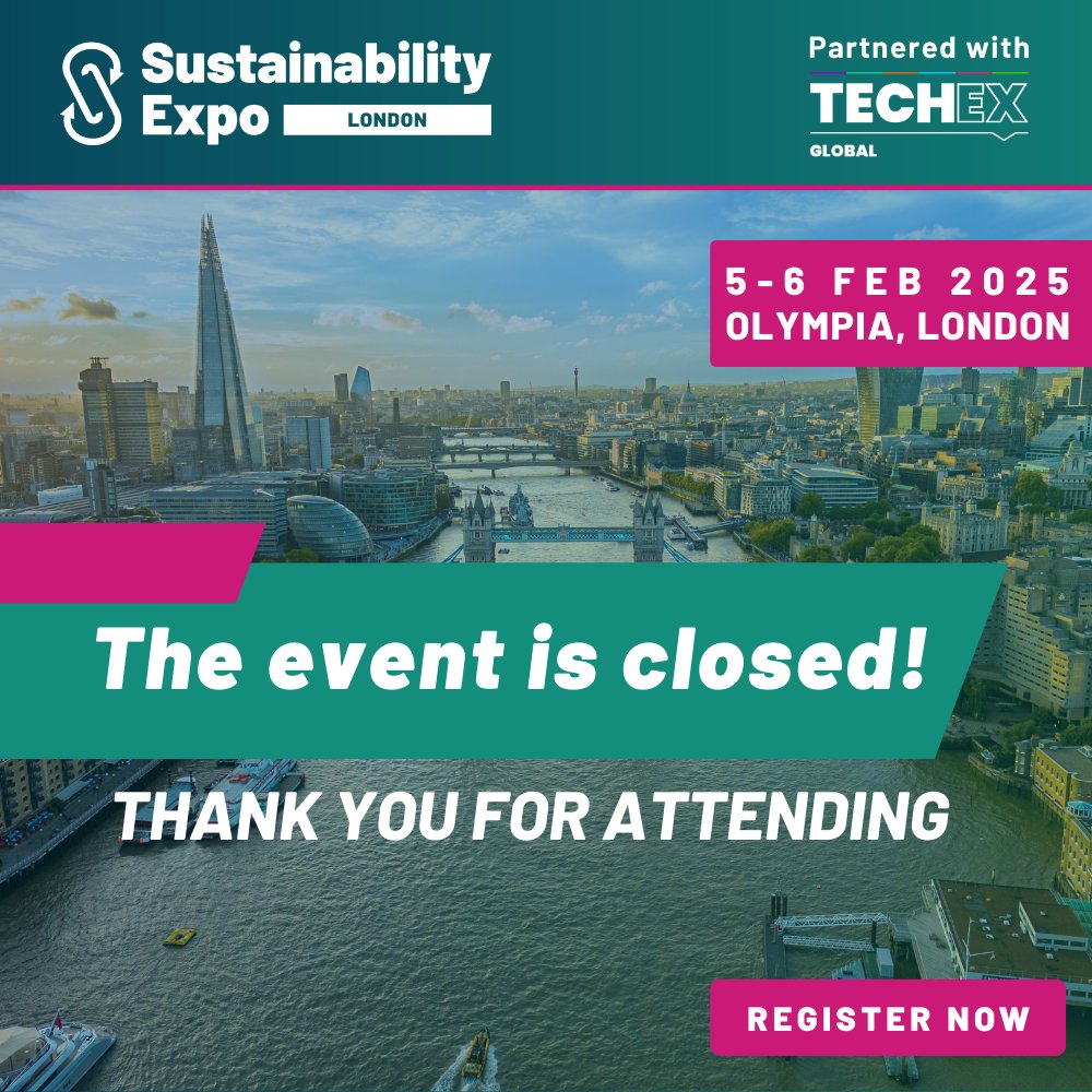 𝗦𝘂𝘀𝘁𝗮𝗶𝗻𝗮𝗯𝗶𝗹𝗶𝘁𝘆 𝗘𝘅𝗽𝗼 𝗟𝗼𝗻𝗱𝗼𝗻 𝟮𝟬𝟮𝟱 𝗵𝗮𝘀 𝗻𝗼𝘄 𝗰𝗼𝗻𝗰𝗹𝘂𝗱𝗲𝗱!

Thank you for being part of Sustainability Expo London 2025.

Couldn’t make it this time? Sustainability Expo has plenty lined up for you in 2025: sustainability-expo.com

#SustainExpo