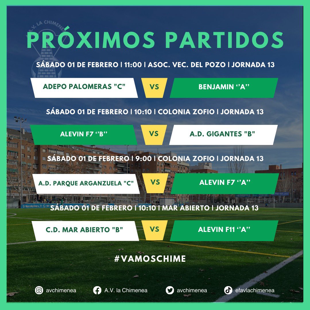 avchimenea's tweet photo. ⚽️¡𝑵𝑼𝑬𝑽𝑨 𝑱𝑶𝑹𝑵𝑨𝑫𝑨 𝑫𝑬 𝑳𝑰𝑮𝑨!💚

#vamoschime💚 #liga #jornada #partido #federado #temporada #usera #madrid #avchimenea https://t.co/xkesTX79rY