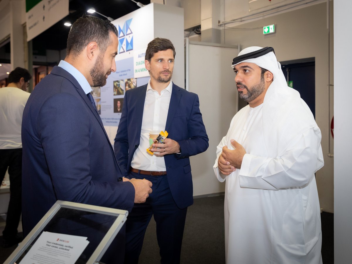 DataFlowGroup's tweet image. Day 3 of #ArabHealth2025 was a success! 🙌 We met with GCC regulatory officials and key stakeholders to discuss streamlining healthcare workforce mobility. 👥 Plus, our support team guided applicants through their verification journey.
Visit us at Booth #A70B in Main Hall 6!