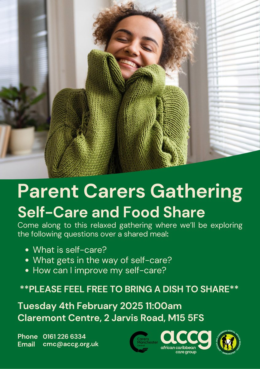We'll be exploring the topic of self-care at our next Parent Carer Gathering. If you'd like, you can bring a meal to share with others too.
We hope to see you there!
#parentcarers #parentcarersupport #selfcare #wellbeing