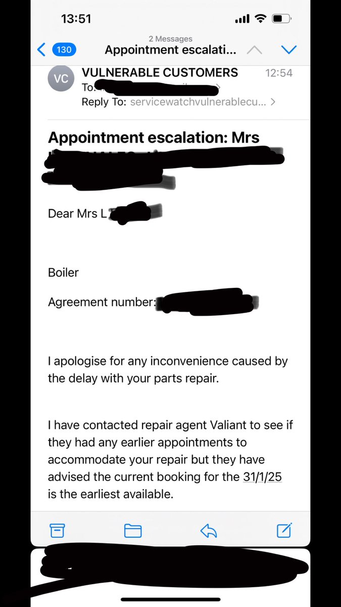 aimiturtle's tweet photo. @DandG_Support @bbcsoutheast Just as I tried to tell you, 8 days without heating or hot water. You could have authorised me to organise a sooner repair and reimburse me, but you refused. https://t.co/gdQJaFAHrz
