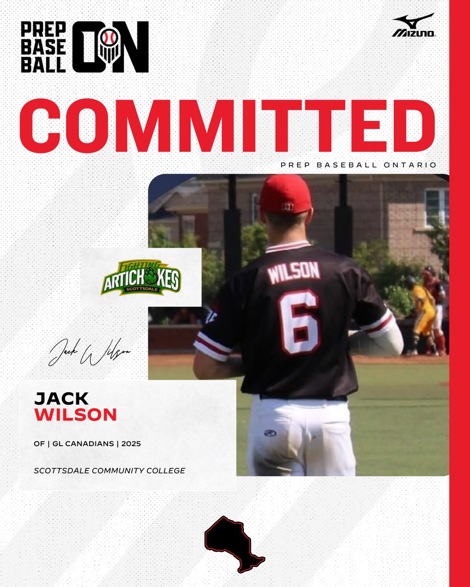 🚨𝐂𝐎𝐌𝐌𝐈𝐓𝐌𝐄𝐍𝐓 𝐀𝐋𝐄𝐑𝐓🚨

'25 OF Jack Wilson (<a href="/GLCanadians/">Great Lake Canadians</a>) announces his commitment to Scottsdale Community College.

<a href="/JackwiIson/">Jack</a> | <a href="/sccchokes/">Scottsdale Community College Baseball</a>