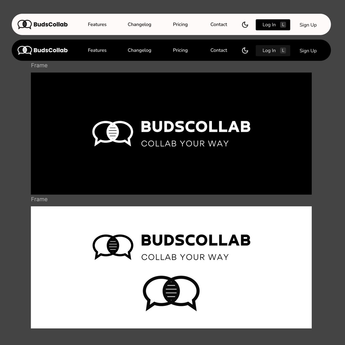 Just finished working on the BudsCollab logo! 
(website coming soon) 

Right now the default version is black &amp; white, but I’ve been thinking—what if early adopters got exclusive logo styles?

Kinda like how Arc and Duolingo give special gradients.
Maybe:

🎨 Rainbow gradient?
🕶