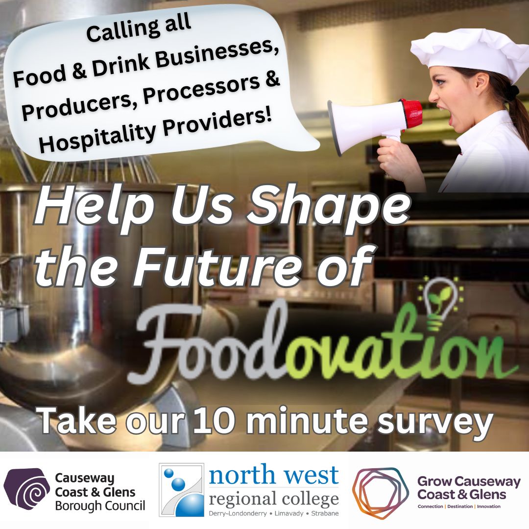 @mynwrc is delighted to announce details of a Foodovation &amp; Skills Centre at its Limavady Campus, which is planned for 2028/29.

This hub will empower food businesses through R&amp;D and training. Complete our survey &amp; demonstrate the demand for this project.

surveys.grantthornton.ie/s/NWRC-Foodova…