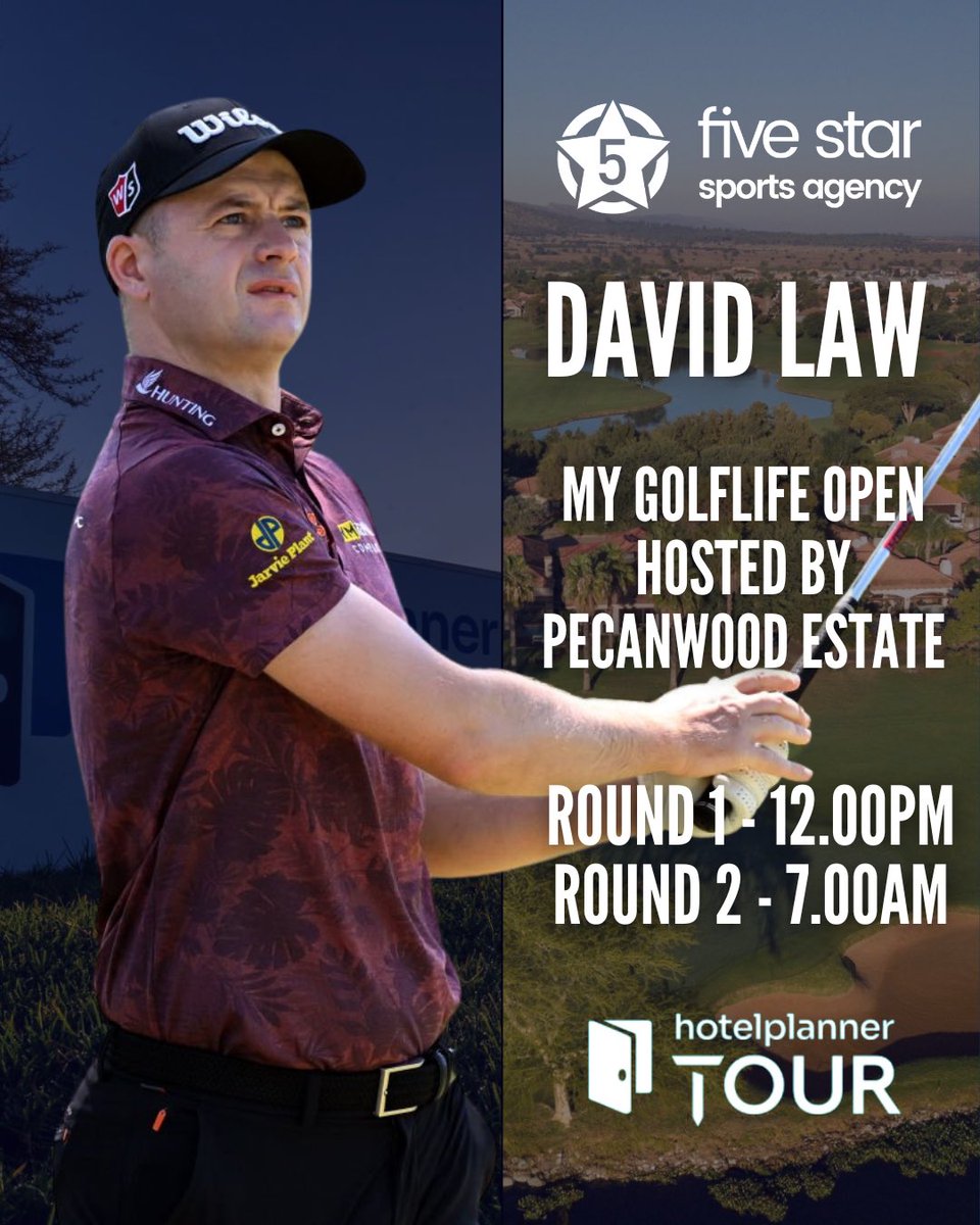 Following last weeks tied 5th finish including a fantastic final round 63, <a href="/DavidLawGolf/">David Law</a> looks to continue his form into this week’s My GolfLife Open 🇿🇦

R1 - 12.00pm R2 - 7.00am